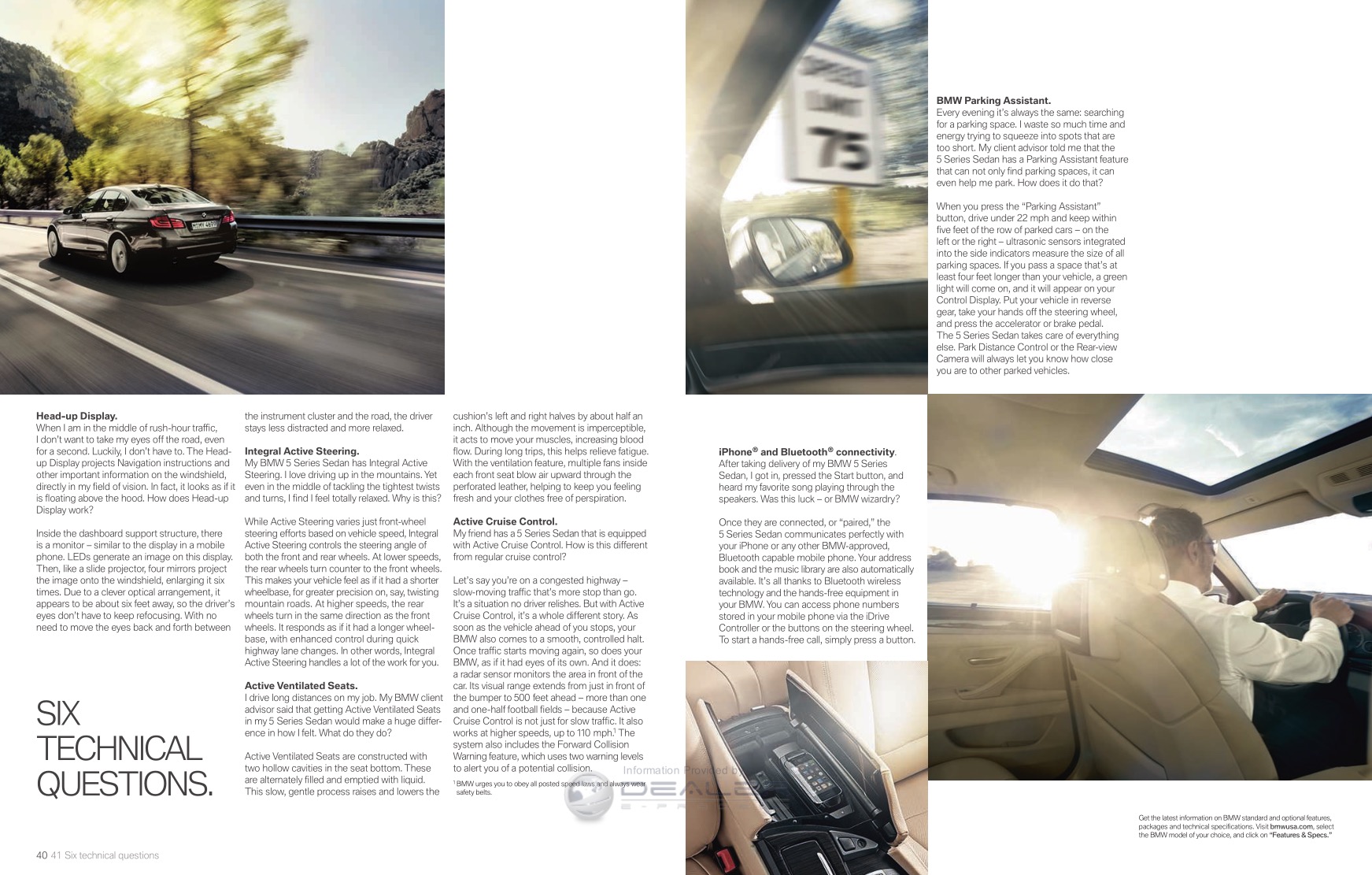 2012 BMW 5-Series Brochure Page 30